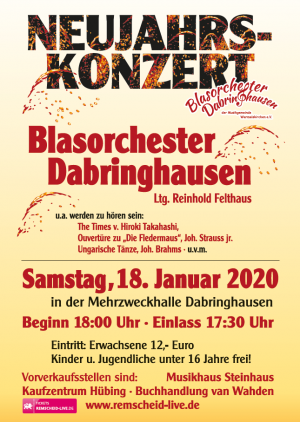 Plakat Neujahrskonzert 2020